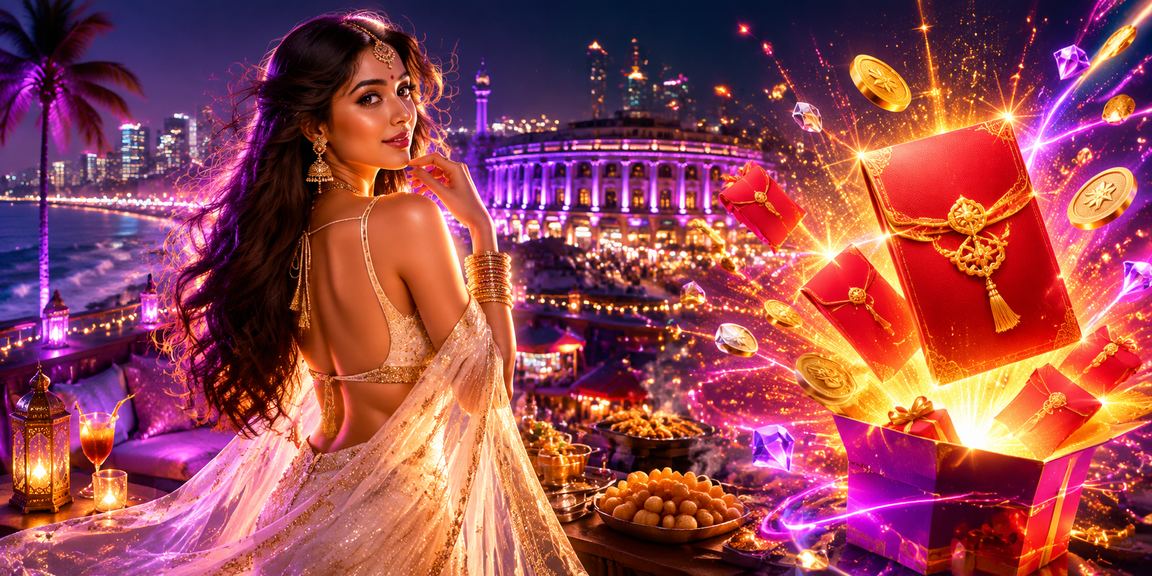 Festival bonus celebration with red envelopes at Delhi’s Connaught Place